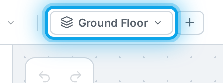 The floor switcher in the top toolbar.
