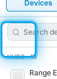 Switch between the Devices and Furniture tabs in the Room Planner.