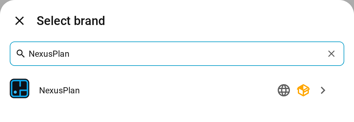 NexusPlan in Home Assistant's integration search.